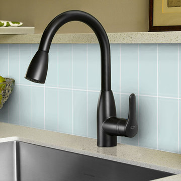 Kitchen Backsplash in Arctic Metro Subway Collection