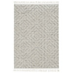 KAS - KAS Willow 1104 Ivory Gray Geo Area Rug, 5'x8' - Combined with comfort, style, and design these rugs are out of this world trendy! Willow is 100% polyester machine woven with a decorative cut loop pile and of course, fringe! These rugs will be a statement piece in your home for years. Exclusively made in Turkey.