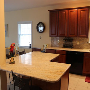 Traditional Kitchen with L Shaped Island