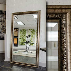 Satin gold silver framed mirror - Products