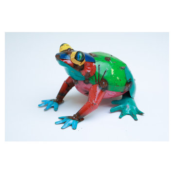 Colorful Garden Metal Frog-Small, Small