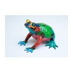 Colorful Garden Metal Frog-Yard Art-Mini