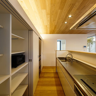 75 Most Popular Plywood Floor Single Wall Kitchen Design