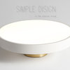 Minimalist Led Ceiling Lamp for Bedroom, Kitchen, Balcony, Corridor, Pink, Dia15.7xh5.1", 3 Colors Switchable