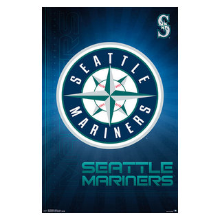 MLB Seattle Mariners - Retro Logo 18 Wall Poster, 22.375 x 34 