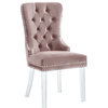 The Dame Dining Chair, Pink, Velvet (Set of 2)