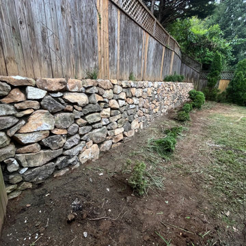 Large Bolder Granite Stone Retaining Wall in Chevy Chase MD