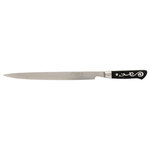 Master Grade - I.O. SHEN Master Grade Carving Knife, Kitchen Knife, Cutting Knife – 6.5″/165 mm - Introducing the I.O. Shen carving knife series, where exceptional craftsmanship meets innovative technology. This expertly designed meat carving knife features a thin blade that glides through food with precision, ensuring clean cuts that preserve moisture and nutrients. Each kitchen knife features a unique "Yin Yang" handle design, enhancing balance and stability while adding a touch of elegance to your kitchen. The handles are made from durable, heat-resistant ebonite, ensuring longevity and comfort in every cut, though we recommend handwashing for optimal care. With a razor-sharp edge crafted at a precise 15° angle, this cutting knife make slicing and mincing a joyful experience. Additionally, our advanced Triplex Steel Technology guarantees superior sharpness and edge retention, setting our knives apart from the rest. Hand-finished over an average of seven hours, each I.O. Shen knife embodies dedication to quality and performance. Plus, enjoy peace of mind with a one-year warranty, underscoring our commitment to excellence.
