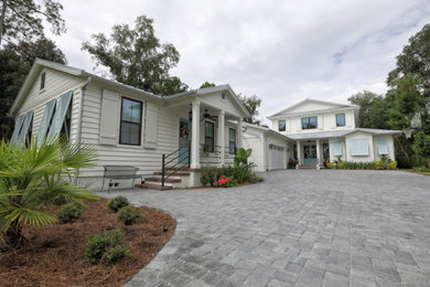Inspiration for a coastal family room remodel in Jacksonville