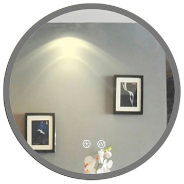 Orbit Round Dimmable LED Mirror with Defogger, 36"x1.75"
