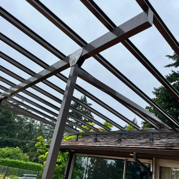 Custom Glass Canopy Installation – West Vancouver