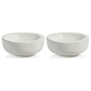Modica 7.25" Soft Organic Shape Ceramic Bowls, Set of 2