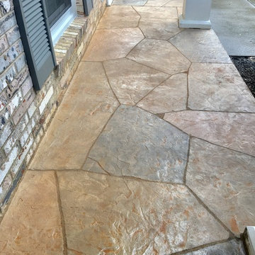 Hand Carved Flagstone Porch