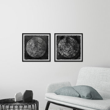 Spiral Smudge Diptych
