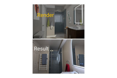 Bathroom - coastal bathroom idea in Other