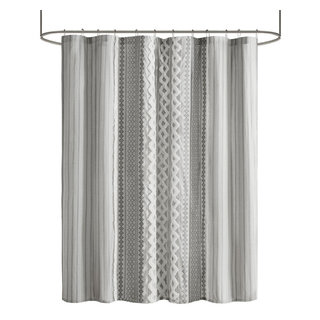 Shower Curtain, 72x72, Printed Geometric Microfiber, Unlined