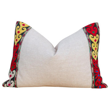 Kyra Linen Tribal Border Pillow