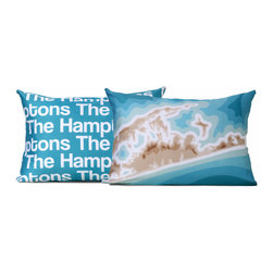 Hamptons Map Pillow - Decorative Pillows