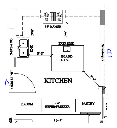 Island Kitchen Floorplan Critique, Small Kitchen Floor Plans With Island
