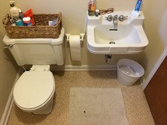25 sq ft bathroom converted to 3/4 bathroom