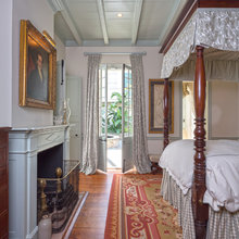 Curtains over French doors
