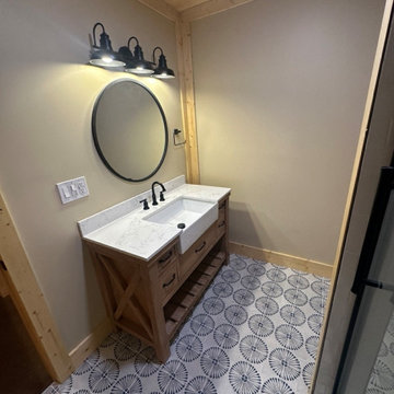 Rustic Cabin Basement Addition in Townsend