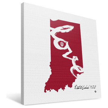 Indiana University Hoosiers Established Love Canvas Print
