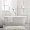 Charlie 59" Soaking Bathtub, Glossy White