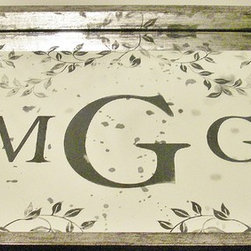 Monogram Mirror Serving Trays by Ruby Rose Studio - Mirrors