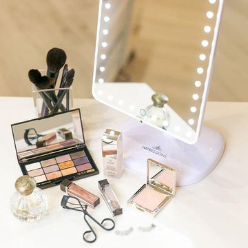 Touch Pro Makeup Mirror with LED Light and Bluetooth Speaker, White