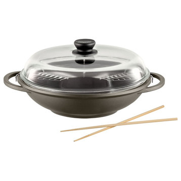 Berndes Tradition Induction Covered 13.5 Inch Wok Pan