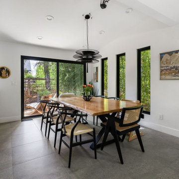 Dining room with live-edge table — Nixon II, Reno interior design by Find Design