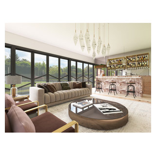 Luxury Home Bar and Entertainment Room - Contemporary - Home Bar ...