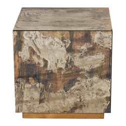 Worlds Away Gold Cubo Cocktail Cubes - Side Tables And End Tables