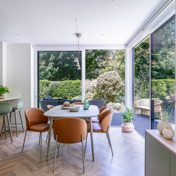 Dining area looking over garden