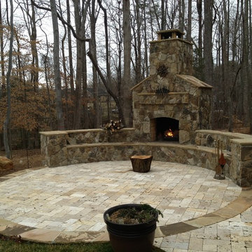 Outdoor Fireplace Lake Norman