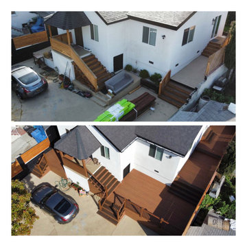 Custom Trex Deck,  Steps and Railing Before & After