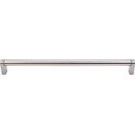 Top Knobs - Pennington Bar Pull 26 15/32" (c-c) - Brushed Satin Nickel - Length - 26 7/8", Width - 1/2", Projection - 1 3/8", Center to Center - 26 15/32", Base Diameter - W 1/2" x L 3/8"