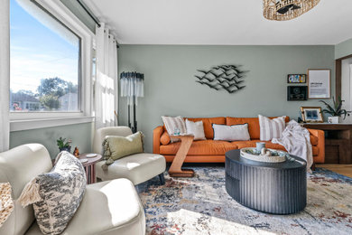 Living room - contemporary living room idea in New York