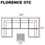 Florence 7 Piece Outdoor Wicker Furniture Set 07C