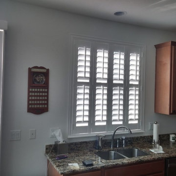 Crestview Shutters using large Deco z frame, bi-fold track system, 4 1