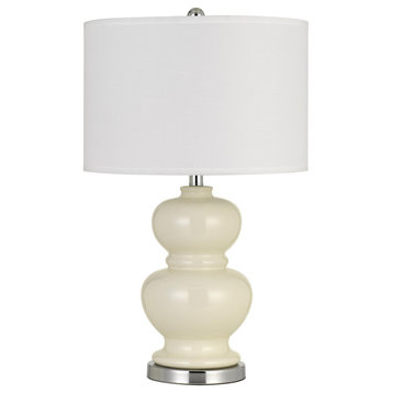 Bergamo Paired Table Lamp, Ivory White