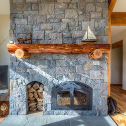 La Center Timber Framing Dream Home - Indoor Fireplaces