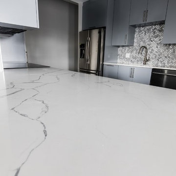 Concrete Finish Hi-Rise Condo Kitchen