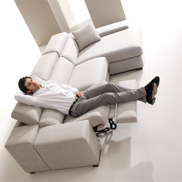 Lotus Sectional Sofa Power Recliner by Famaliving California