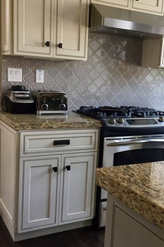 dove grey arabesque tile