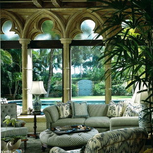 Photo of a mediterranean living room in Miami.