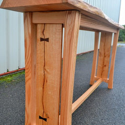 Live Edge Red Oak Bar Table - Buffets And Sideboards