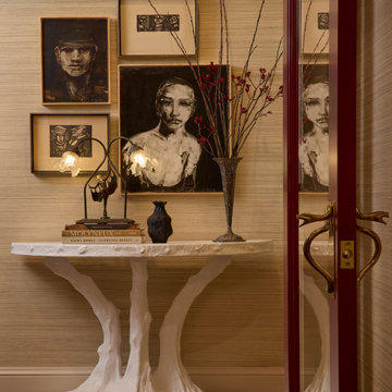 Upscale, Curated Entry with Gallery Wall