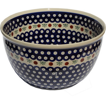 Polish Pottery Mixing Bowl Large, Pattern Number: 41